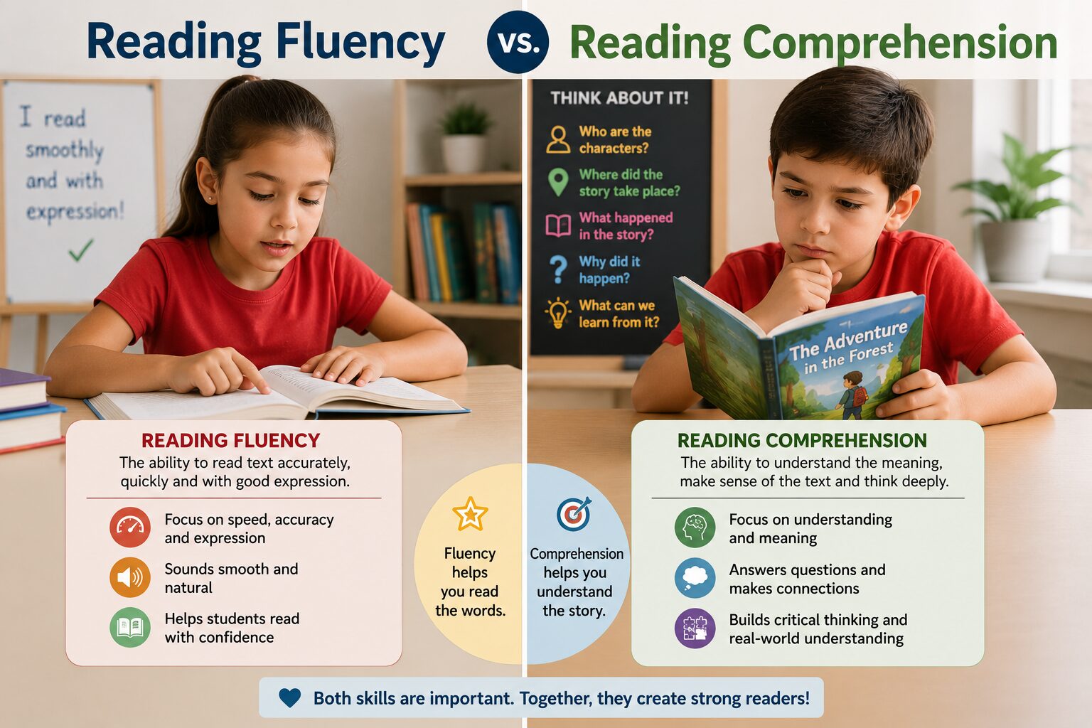 Reading Fluency vs Comprehension: Key Differences